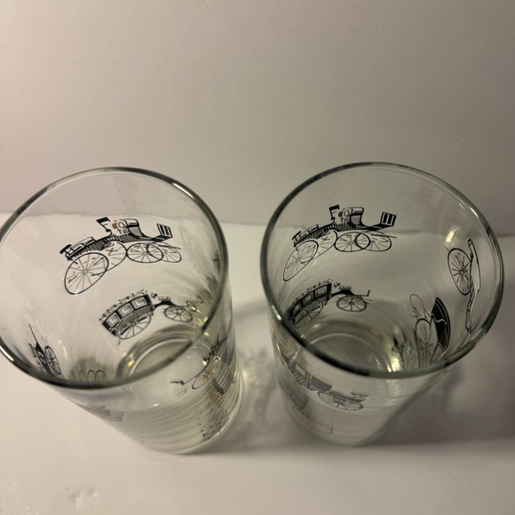 Vintage Libbey Buggy & Carriage Drinking Glasses Tumblers - Picture 10 of 15